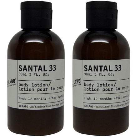 Le Labo Santal 33 Body Lotion Lot of 2 Each, 3 fl oz Bottle, Total of 6 fl oz