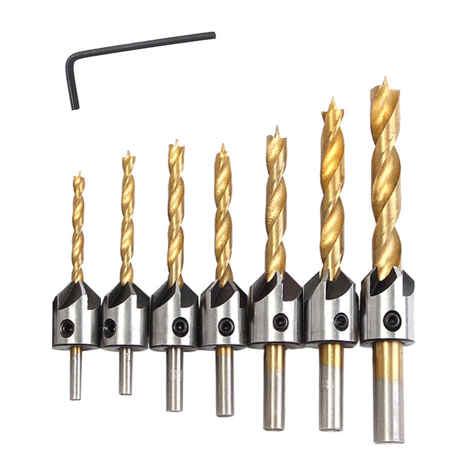 Countersink Drill Bits Set Woodworking Reamer Chamfer Tool 3-10mm Pre-Drill Counterbore Drill Bits Made for Screw