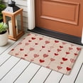 thumbnail image 4 of 2x3 Ft Entryway Area Rug, Happy Valentine's Day Kitchen Rug Runner Washable Floor Mat, Red Love Hearts Romantic Non Slip Indoor Door Mat Throw Carpet for Bathroom Living Room Bedroom, 4 of 8