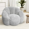 thumbnail image 3 of Laintene Giant Bean Bag Chair, Bear Paw Shaped Lazy Sofa Chair with Premium Memory Foam Filler, Bean Bag Chair for Girls, Single Leisure Sofa Chair for Dorm Bedroom Living Room, Gray, 3 of 9