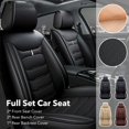 thumbnail image 4 of 5Pack Full Set Car Seat Covers, PU Leather Full Surrounded Protector Pad - Waterproof, Anti-Scratch & Fade-Resistant, Universal Fit for Most Sedans, SUVs & Pick-up Trucks(Black), 4 of 15