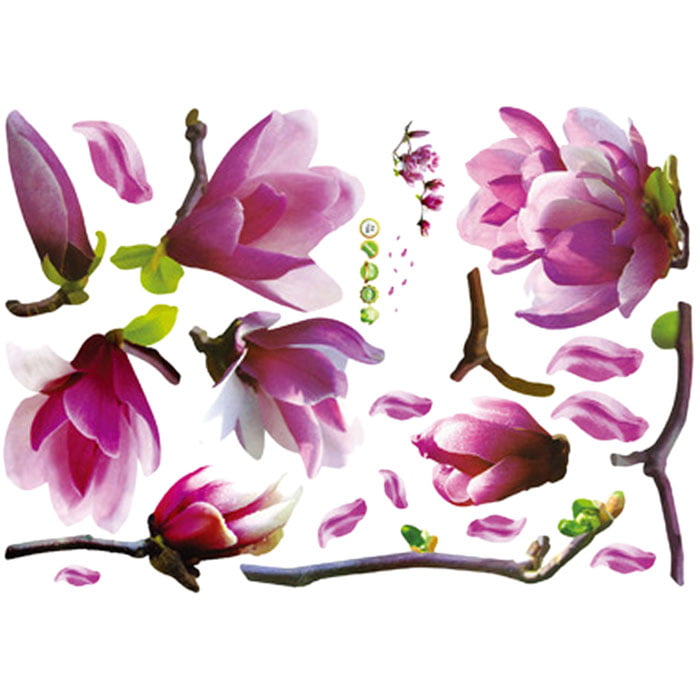 New Removable Magnolia Flower Floral Wall Sticker Decal Art Mural DIY Home Decor