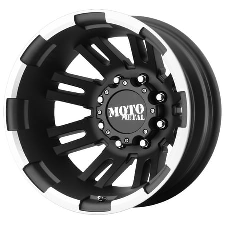 - 17 Inch 17x6 Moto Metal MO963 Dually Rear 8x210 -94 Black/Machined Wheel Rim