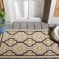 thumbnail image 3 of Safavieh Courtyard Bayon Geometric Indoor/Outdoor Area Rug, Beige/Black, 2' x 3'7", 3 of 12