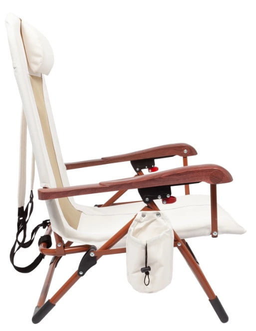 Ozark Trail Low Profile Reclining Glamping Chair, Vanilla Dream