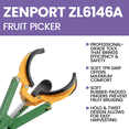 thumbnail image 4 of Zenport ZL6146A Long Reach Telescopic Fruit Picker, 6-Feet Extension, Silver - 8 Pack, 4 of 5
