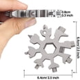 thumbnail image 2 of Flocon de Neige en Acier Inoxydable Multi-Outils, Design Portable 18-en-1 pour Porte-Clés, Aventures en Plein Air et Réparations Rapides en Déplacement, 2 of 5
