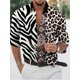 thumbnail image 1 of Camisa con estampado 3D de leopardo para hombre , camisa para hombre, camisa de manga larga con botones negros para uso diario, para vacaciones, moda informal, transpirable, 1 of 6