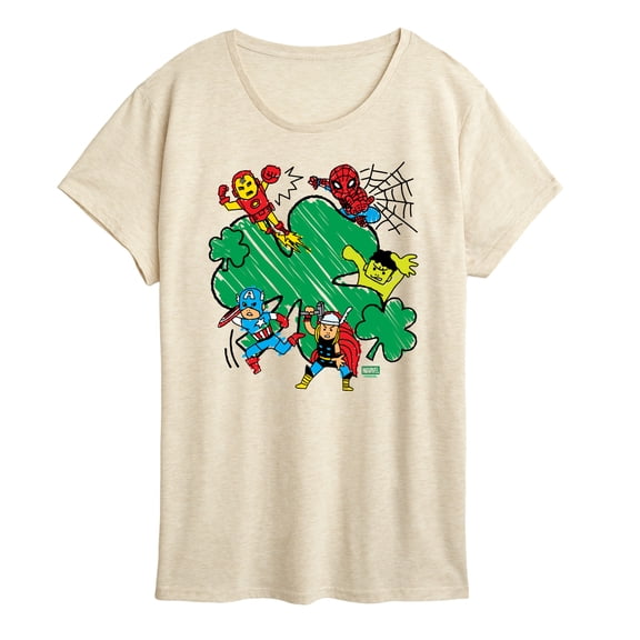 Avengers - Marvel Shamrock - Women's Short Sleeve Graphic T-Shirt