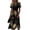 Black, variant on Women's Halloween Dresses Spider Webeb Bat Short Sleeve Funny Midi Dresses Pumpkin Castle V Neck Spooky Dresses, 2XL