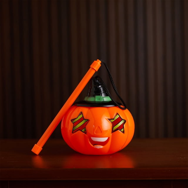 Oioii Pumpkin Lights with Sound Effects , Sound Pumpkin Lamp , Hanging Light for Home Party Porch Halloween Decor