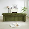 thumbnail image 4 of 94.8" Chenille Cloud Sofa, Modern Deep Seat Comfort Sofa, Plush Fluffy Upholstered Couch for Living Room, Bedroom, Office, Green Fabric 3-Seater Sofa, 4 of 7