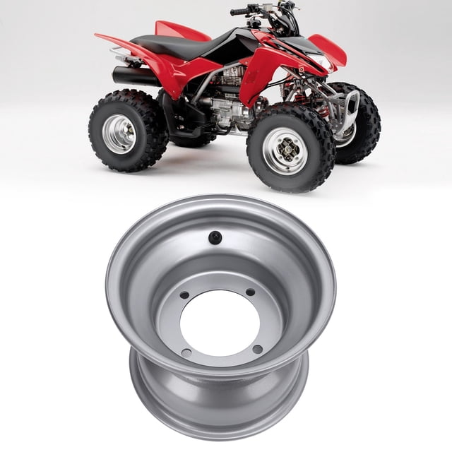 8" Wheel Rim, 18X9.50-8 Aluminum Alloy 8 Inch Wheel Rim Hub High Strength ATV Wheel Hub for Go Karts Carts Silver