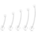 thumbnail image 1 of Pregnancy Maternity Belly Button Rings, 5Pcs Flexible Long Bar Navel Rings Retainer Body Piercing, Novelty Retai, 1 of 4