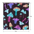 thumbnail image 5 of Colorful Mushroom Pattern Dark Pattern Shower Curtain 72"x72" ,Bathroom Decorative Shower Curtains Set with 12 Hooks,Modern Waterproof Washable Shower Curtain, 5 of 6