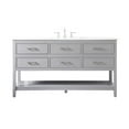 thumbnail image 3 of Elegant Decor Sinclaire 60" Aluminum Alloy & MDF Single Bathroom Vanity in Gray, 3 of 8
