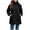 Black, variant on CFLVAEK Womens Plus Size Rain Coat Zip Up Waterproof Parkas with Pockets Fall Winter Quilted Jackets Outdoor Windbreaker Jacket with Hood Blue L