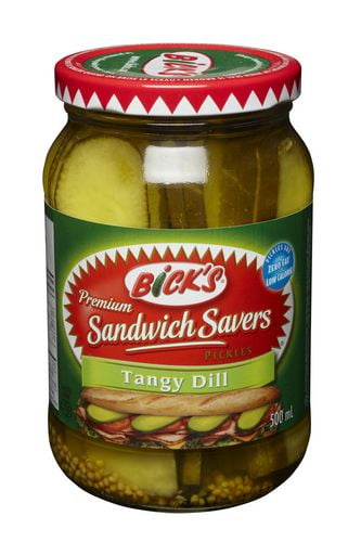 Bick's Sandwich Savers Tangy Dill Pickles, 500 ML - Walmart.ca