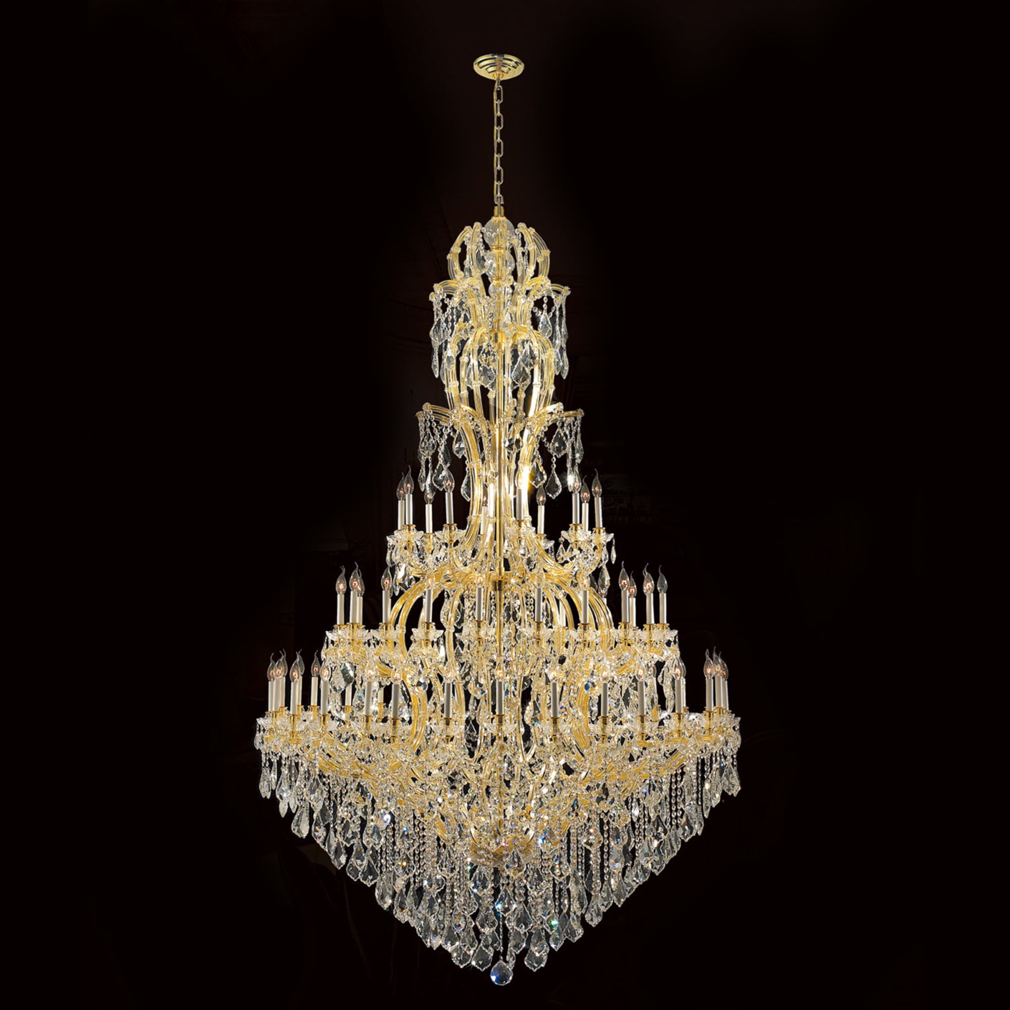 Maria Theresa Collection 60 Light Gold Finish Crystal Chandelier 65