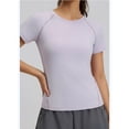 thumbnail image 5 of Guluxicc Women Workout Tops Short Sleeve Seamless Athletic Shirts Yoga Gym Sports Breathable Tees, 5 of 5
