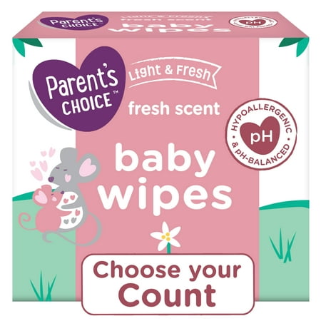 Parents Choice Baby Wipes, Fresh Scent, 8 Flip-Top Packs (800 Total Wipes)