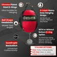 thumbnail image 6 of Outslayer 70lb Wrecking Ball Heavy Bag for Boxing, MMA, Muay Thai - Choose Custom Colors & Bottom D-Ring Option - USA Made (Black/White with Bottom D-Ring, Unfilled), 6 of 6