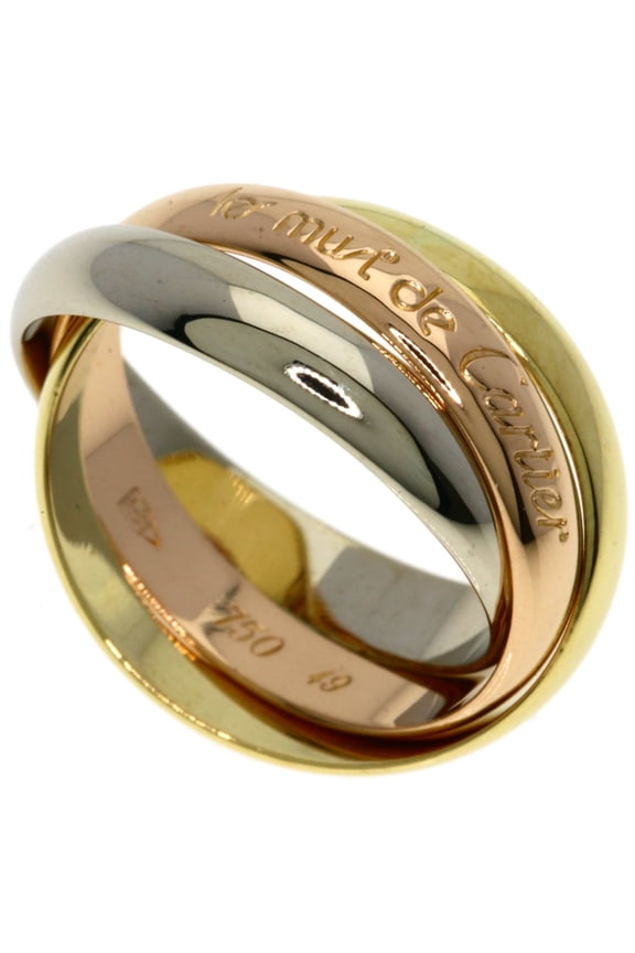 Pre-Owned Cartier Trinity #49 Ring - 18K Yellow Gold/18K White Pink Gold Women's CARTIER