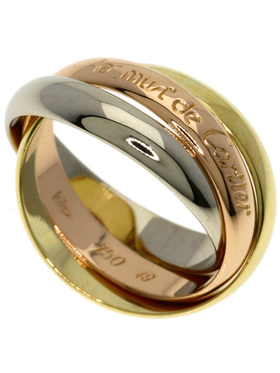 Pre-Owned Cartier Trinity #49 Ring - 18K Yellow Gold/18K White Pink Gold Women's CARTIER