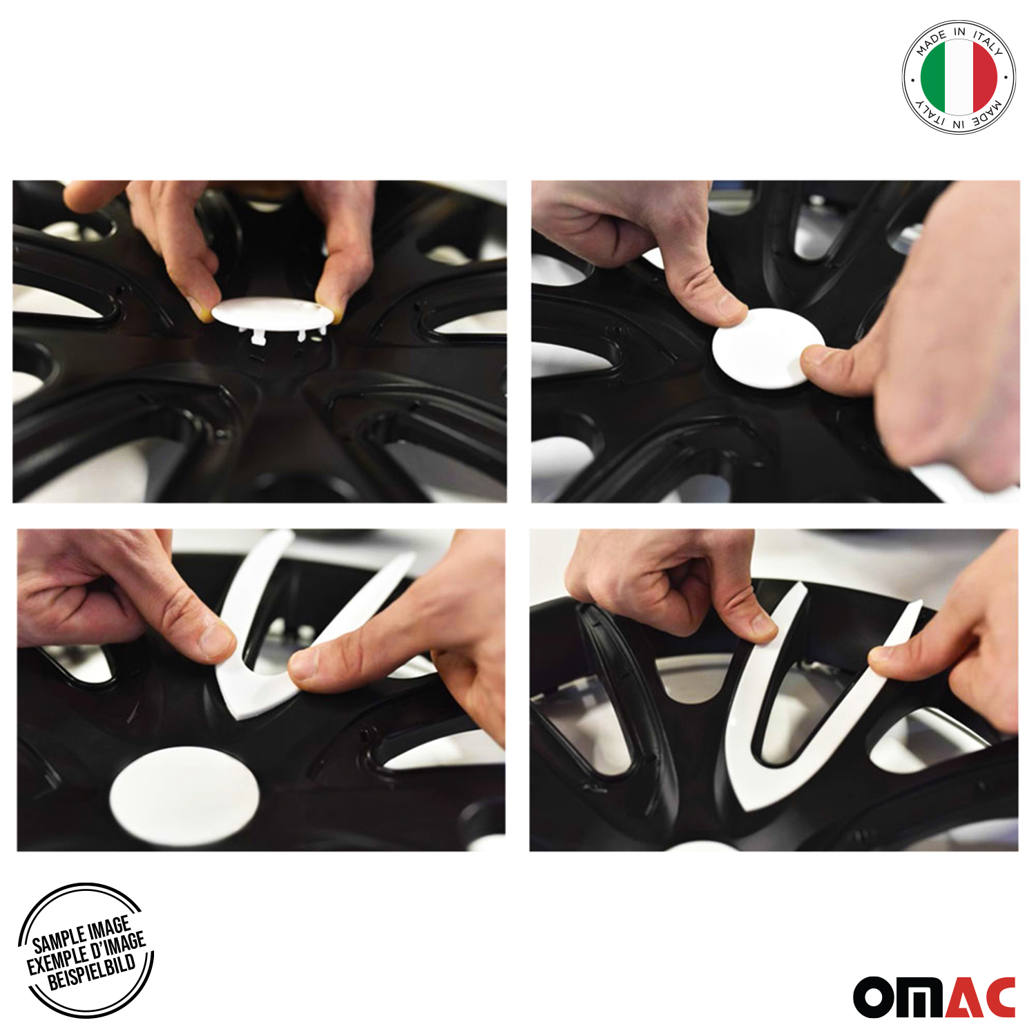OMAC 16 Inch Wheel Covers Hubcaps for Kia Optima Black Dark Blue Gloss ...
