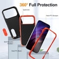thumbnail image 4 of for iPhone 17 Pro Case, iPhone 17 Pro Phone Case with Built in Kickstand, Shockproof/Dustproof/Drop Proof Heavy Duty Military-Grade Rugged Protective Cover for iPhone 17 Pro,Black+Orange, 4 of 8