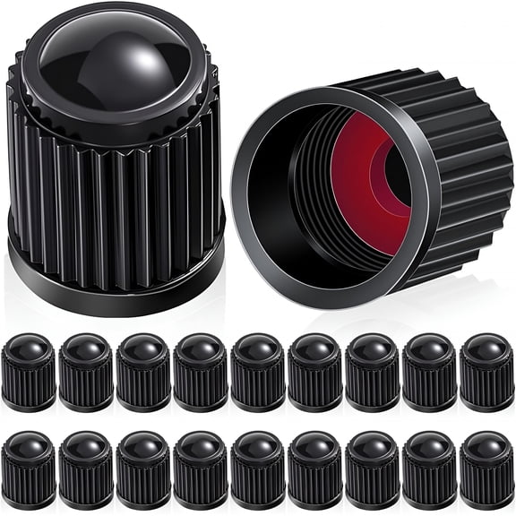 LADYGYM 2026 New 20 Pcs Tire Valve Stem Caps Car Tire Caps Plastic Universal for Bike,Bicycle,Cars,Suv,Trucks,Motorcycles Black Valve Stem Covers for Bike Bicycle Cars Suv Trucks Motorcycles(Black)