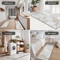 thumbnail image 5 of White Gold Marble Pattern Kitchen Rugs Sets Of 3,Kitchen Runner Rugs Non Skid Washable,Decorative Kitchen Floor Mats for Kitchen,Sink,Laundry,17"x30"+ 17"x47" + 17"x59", 5 of 6