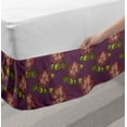 thumbnail image 2 of Flowers Bed Skirt, Botanical Theme Realistic Flowers Image Pink Peonies and Green Leaves Pattern, Elastic Bedskirt Dust Ruffle Wrap Around for Bedding Decor, 4 Sizes, Multicolor, by Ambesonne, 2 of 2