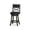 Gray, variant on Cherry Finish X-Back Stool, 300 lbs Capacity, 360-Degree Swivel / Strong and Mobile for Home