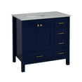 thumbnail image 3 of Horizon 36" Bathroom Vanity with Royal Blue Cabinet and Engineered Carrara Top, 3 of 5