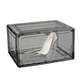 thumbnail image 4 of Organizador de zapatos apilable transparente, contenedores para zapatos y zapatillas, exhibidor de zapatos Top gris abierto, 4 of 9