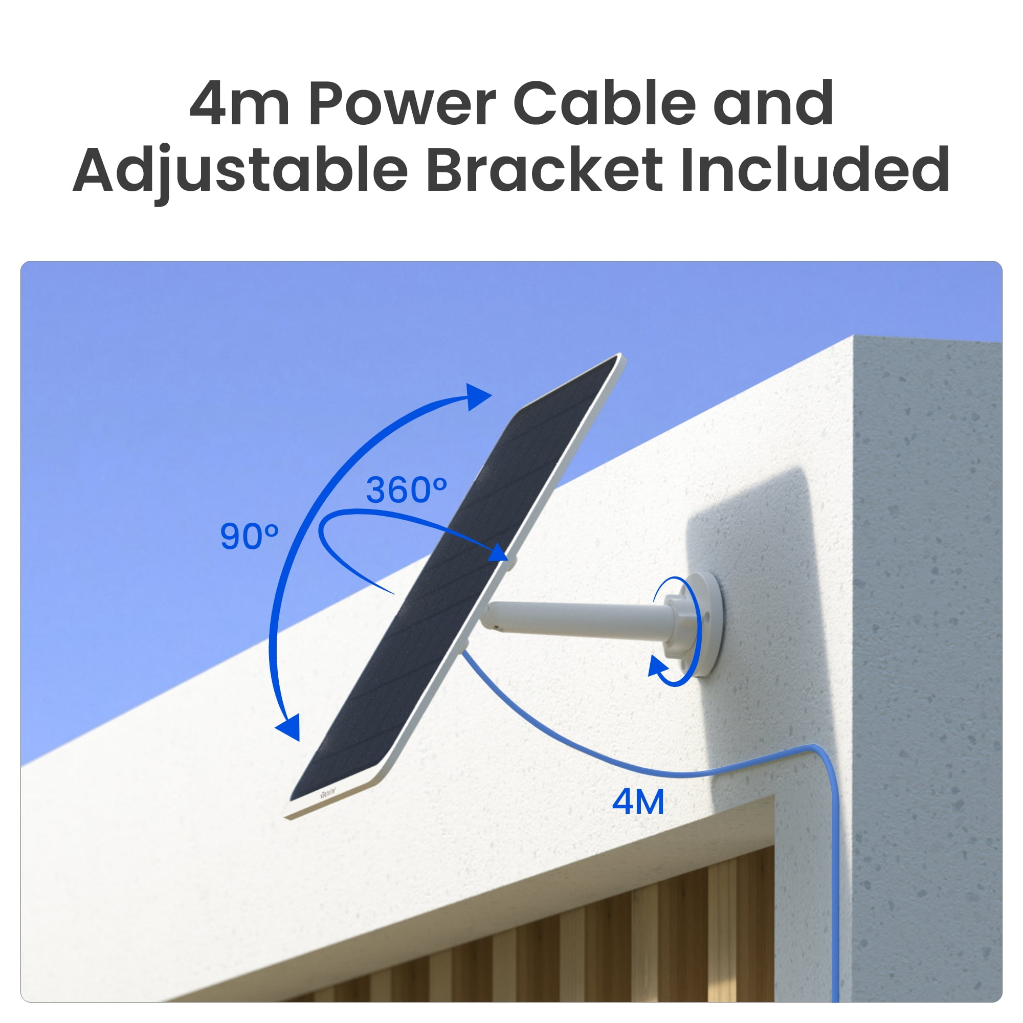 Reolink 12W Solar Panel 3 for Battery-Powered Security Camera, Dual-Lens IP Cameras, Home Hub System