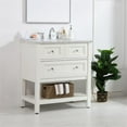 thumbnail image 2 of Elegant Decor Metropolis 30" Single Marble Top Bathroom Vanity in White, 2 of 14