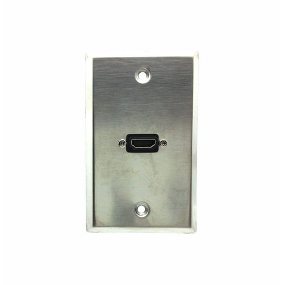 Single Gang HDMI Stainless Steel Wall Plate