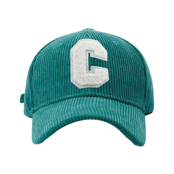 Gorra de béisbol elegante para mujer Sonducket verde esmeralda de pana ajustable