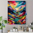 thumbnail image 4 of Qisvanset Vibrant Mountain Landscape Canvas Print 15.75x11.81 Inches, 4 of 8