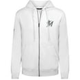 thumbnail image 2 of Men's Levelwear White Miami Marlins Podium Chenille Logo Full-Zip Hoodie, 2 of 3