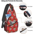 thumbnail image 4 of Ramen in Japanese style Pattern Sling Bag Crossbody Hiking Travel Chest Bags Backpack Shoulder Daypack for Women Men, 4 of 7