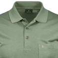 thumbnail image 3 of RAGMAN Polo Hombre - Top, Polo de Punto Suave, Mezcla de Algodón, Bolsillo en el Pecho, Tapeta de Botones, Corto, Color sólido Verde XL (X-Large), 3 of 3