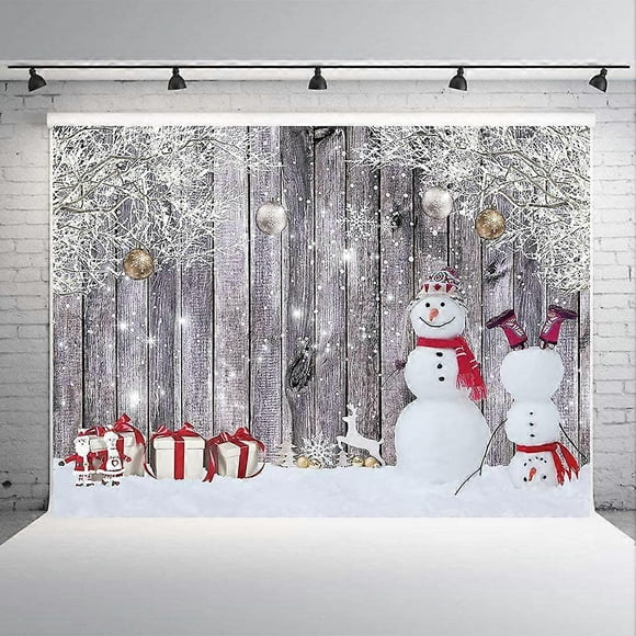 Christmas Backdrop, Snowman Backdrop, Christmas Decorations for Home, Party, 7x5ft
