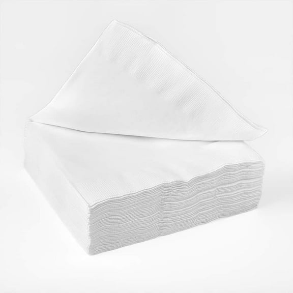EcoQuality Solids Pearl White Lunch Napkin 3-Ply, Dispenser Napkin Refill, Everyday Napkins, Perfect for Restaurants, Diners, Bodegas & Home (40)