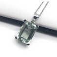 thumbnail image 1 of Green Amethyst Pendant, Engagement Pendent, Silver Amethyst Pendent, Woman Pend, 1 of 4