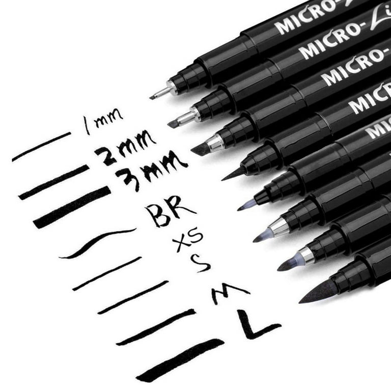 Mr. Pen- Drawing Pens, Black Multiliner, 8 Pack