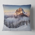 thumbnail image 1 of Winter Mountain Landscape - Photography Throw Pillow - 18x18, 1 of 1
