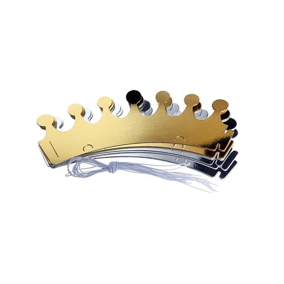 GAXIRE 10-Pack Paper Birthday Crowns for Kids Party Celebration Accessories